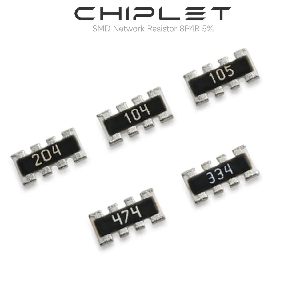 ROW Resistor 0402x4 SMD Network Resistance 0402 8P4R 0Ω To 2MΩ 51Ω 100Ω 330Ω 2KΩ 10KΩ 220KΩ 15Ω 36Ω 68Ω 200Ω 680Ω 5.1KΩ 47KΩ 1MΩ