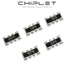 ROW Resistor 0402x4 SMD Network Resistance 0402 8P4R 0Ω To 2MΩ 51Ω 100Ω 330Ω 2KΩ 10KΩ 220KΩ 15Ω 36Ω 68Ω 200Ω 680Ω 5.1KΩ 47KΩ 1MΩ