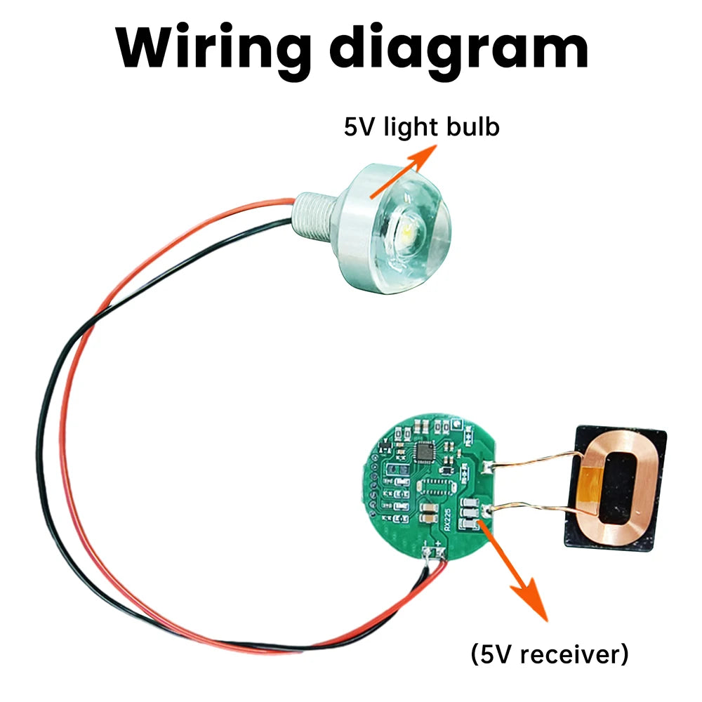 5W Wireless Charging Receiver Module Coil Circuit Board Type C 5V Fast Charging Wireless Charger PCBA DIY Standard Accessories