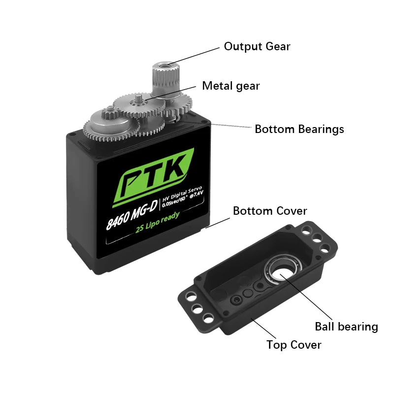 PTK 8460 MG-D9gDigital servo Metal Gear Remote Control Helicopter Remote Control Model car aircraft robot Electric curtain motor