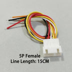 10PCS XH2.54mm 2P 3P 4P 5P 6P Male Female Plug Connector 2.54mm Pitch With 15cm Wire Cable Battery Charging Cable