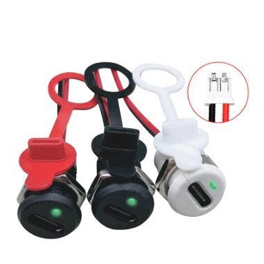 USB-C  High Current Charging Socket With Nut Snap Lock Plate  TYPE-C Female Type C Waterproof Female Connector Jack