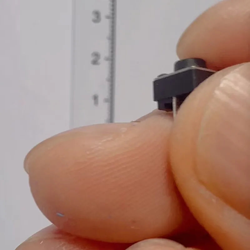 50PCS 6X6mm H=4.1/4.3/4.5/5/6/7/8/9/10/11/12/13mm Black Mini Push Button Momentary Tact Button Switch Middle Two Pin DIP