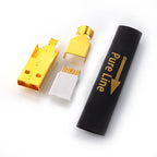 PURELINE USB Plug 2.0 Type A B Copper Gold Plated 5u Male HIFI DIY  USB Interface Terminal Port Data Line Connector Decoder 5U
