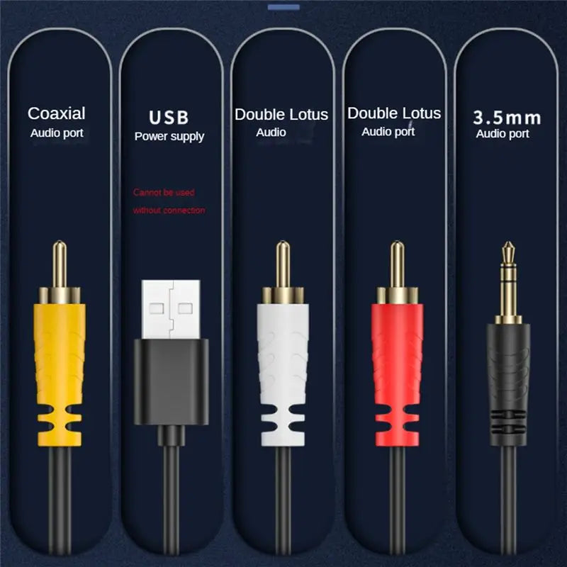 Digital To Analog Converter Digital Optical SPDIF Toslink To Analog Stereo Audio RCA Audio Adapter With Optical Cable Durable