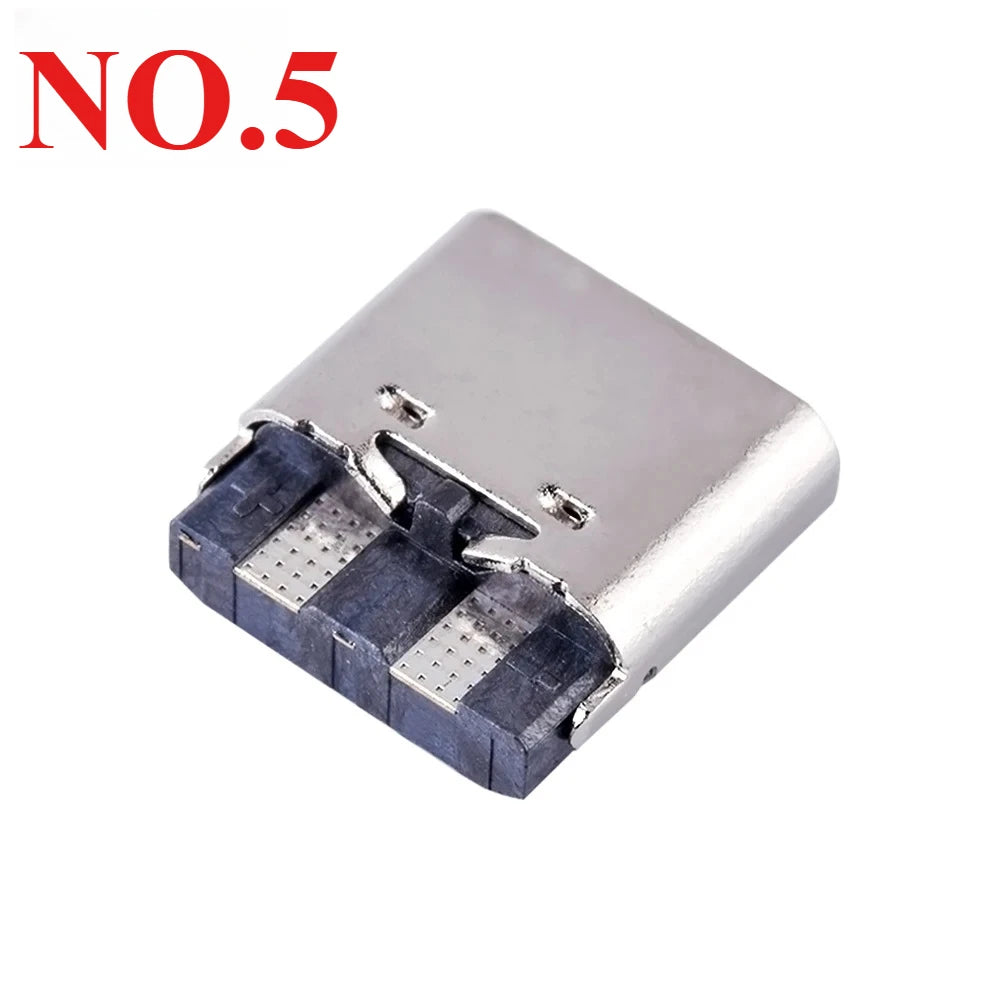 10Pcs USB Connector Type C Female Charging Port Jack 2/4/6/16 Pin Type-C Socket PCB Soldering SMD SMT DIY Repair Type C Adapter