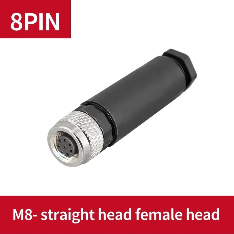 5/20PCS M8 3/4/5/6/8 Pin Sensor Connector Screw Male Female Threaded Plug Coupling Straight Aviation Eletrical Adapter