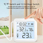 2026 New Tuya WiFi Humidity Temperature Sensor with External Probe Thermometer for Smart Home APP Monitoring for Refrigerator