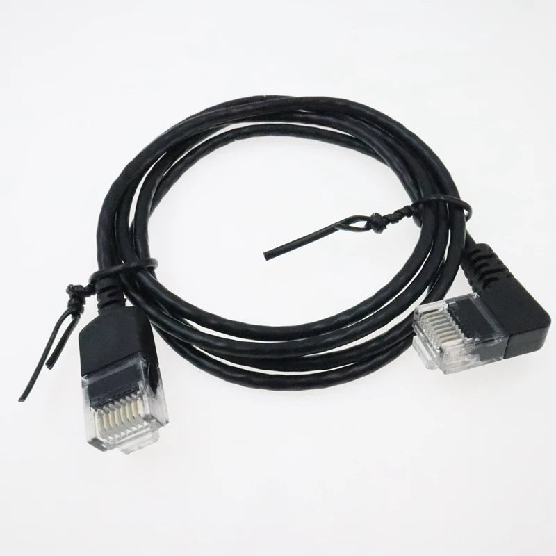90 Degree Angled, Flexible Slim & Ultra Thin Cat6 Rj45 Ethernet Patch LAN Cord up to High Speed 10Gbps 550MHz for PC, Router