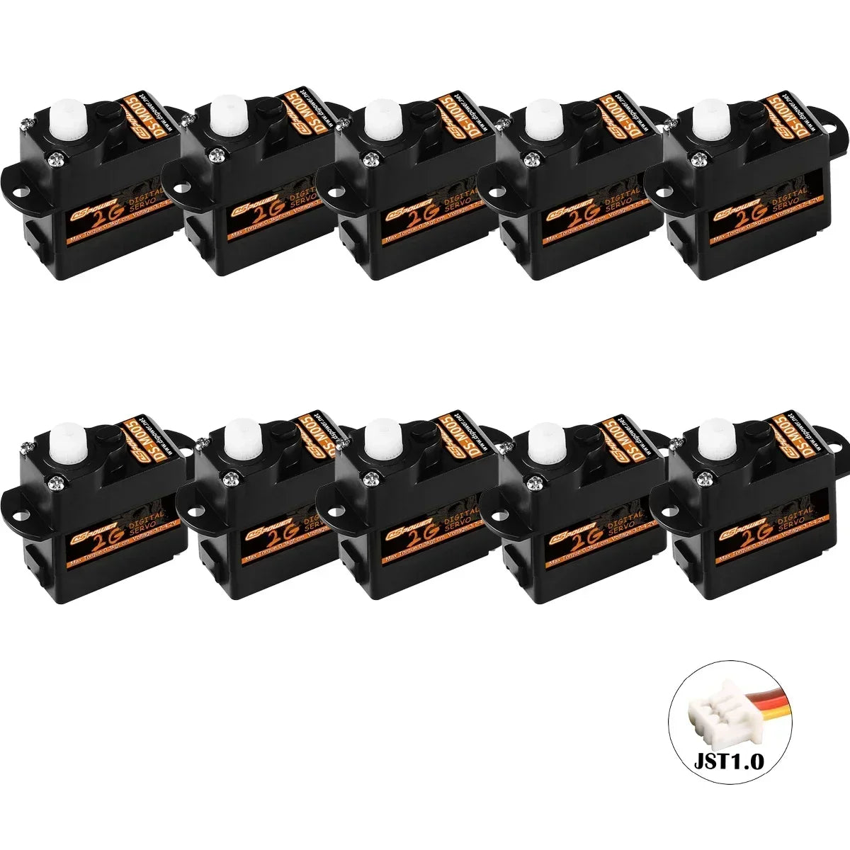 DSPOWER 2g Plastic/Metal Gear Motor Mini Micro Servos for RC Car Airplanes Fixed-wing Quadcopter Boat Plane Robot Wltoys Axial