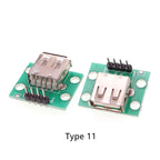 5pcs USB 2.0 Micro Mini A Female/Male USB B Connector Interface to 2.54mm Pin Header PCB Converter Adapter Breakout Board
