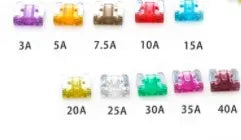 100PCS Standard Mini Micro Micro2 Auto Blade Fuse for Car 32V 1A 2A 3A 5A 7.5A 10A 15A 25A 30A 35A 40A Fuse