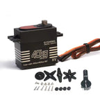 40KG Digital Servo Waterproof Large Torque Metal Gear 180° with 25T Servo Arm Digital Servo Kit for 1/8 1/10 RC Car RC Robot