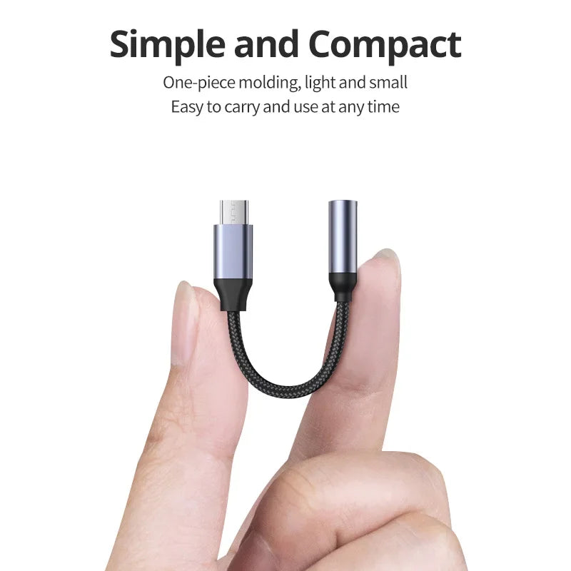 USB Type C To 3.5 Jack Earphone Adapter USB-C 3 5mm Audio Cable Converter For IPhone 15 15 Pro MAX Samsung Galaxy Huawei Xiaomi