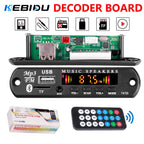 KEBIDU Bluetooth 5.3 MP3 Player DC 12V MP3 Decoder Board Car Wireless Music Player Folder Switching USB TF FM Radio For Speaker