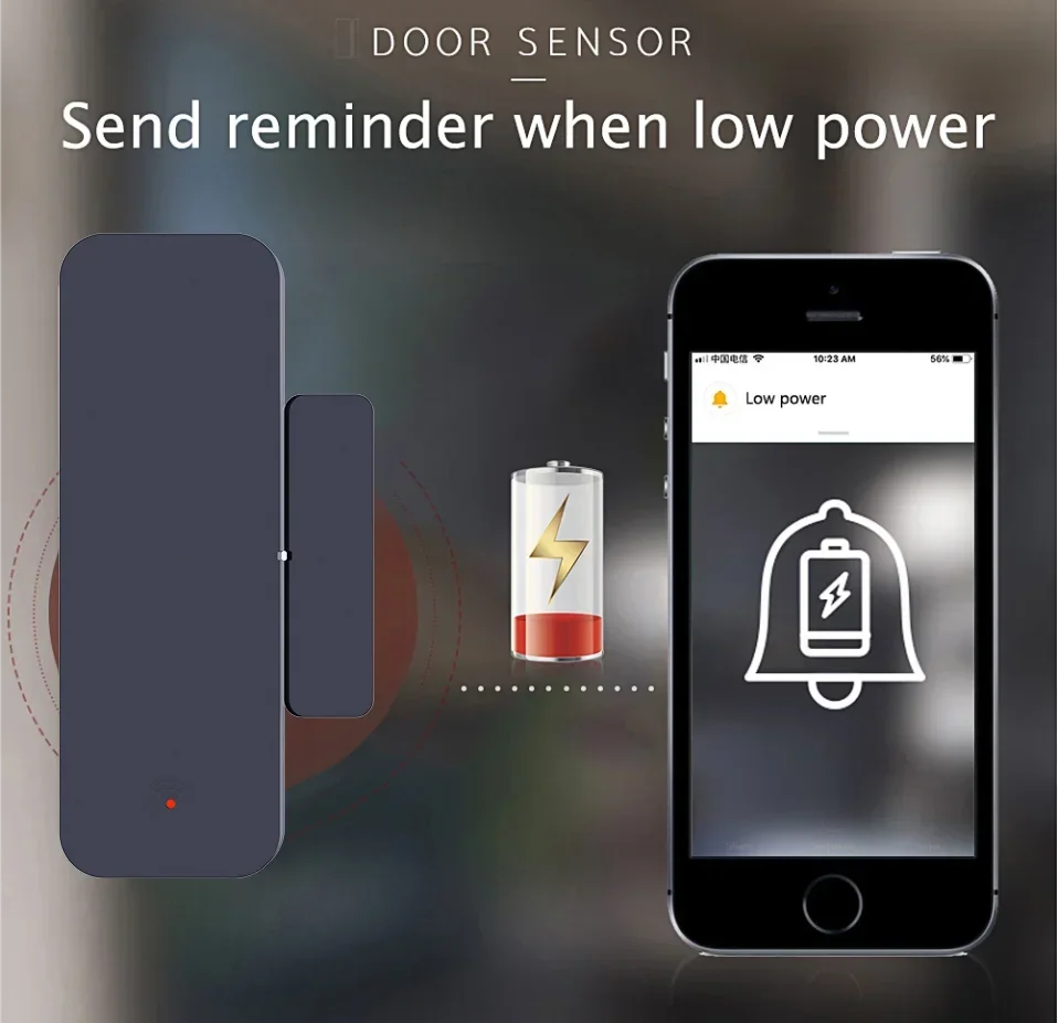 Tuya Wifi Door Sensor Window Entry Sensor Security Burglar Magnetic Sensor Alarm Smart Life Work With Alexa Google Home