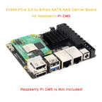 Geekbord X1509 2.5GbE Dual LAN 8-Port SATA PCIe 3.0 NAS Carrier Board for Raspberry Pi CM5