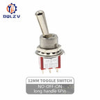 Red Mini 3pin 6pin 6mm 2/3 Position Self-resetting Toggle Switches ON-(ON)DPDT Mini Toggle Switches 6A/125V 3A/250V MTS