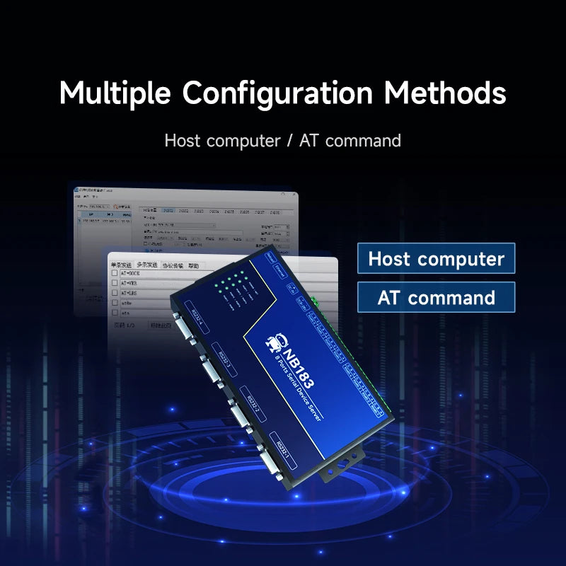 Modbus Gateway RS485 RS232 to RJ45 Serial Server Ethernet Transparent Transmission NB183S TCP UDP MQTT HTTP Watchdog