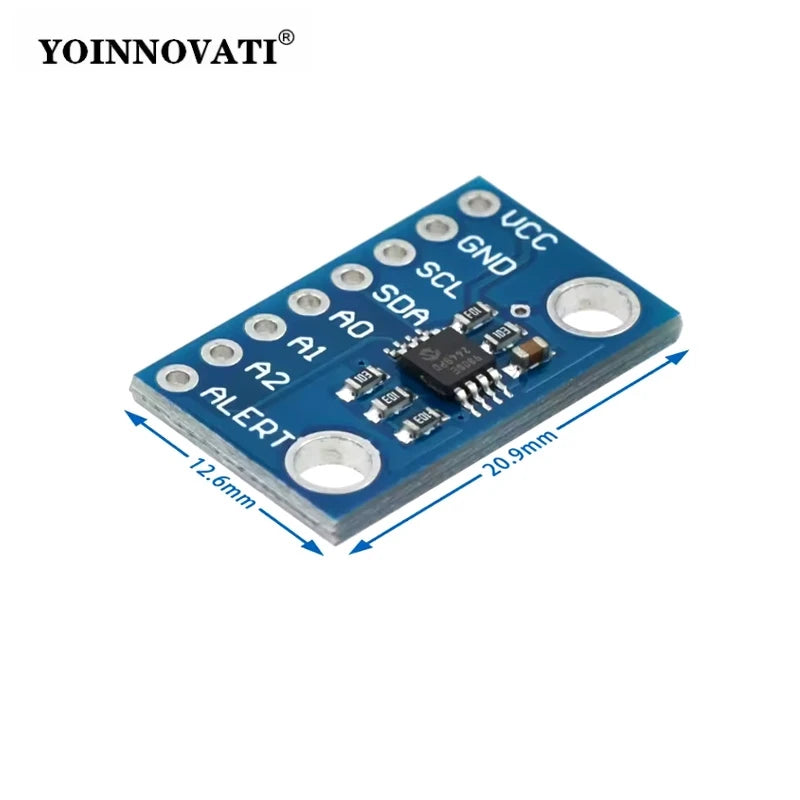 MCP9808 I2C Temperature Sensor Module | High-Accuracy ±0.25°C Module with 0.0625°C Resolution for Environmental Monitoring