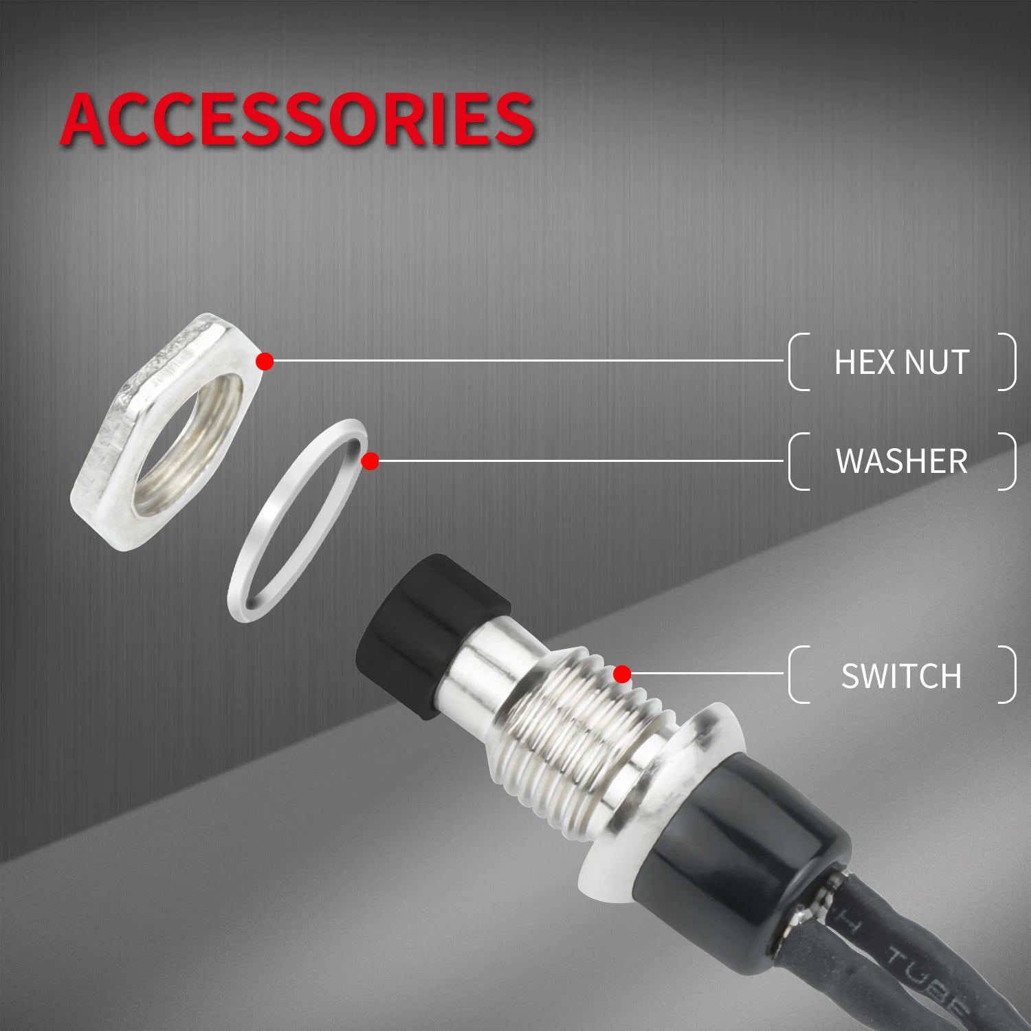 10PCS Momentary Push Button Switch 1A 250VAC Small Pushbutton Switch Wired OFF/(ON) Momentary Switch SPST Mini Switch 2 Pin
