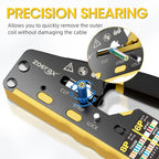 ZoeRax RJ45 CAT6 Crimp Tool Pass Through Crimper Cutter for Cat6 Cat5 Cat5e 8P8C Modular Connector Ethernet All-in-one Wire Tool