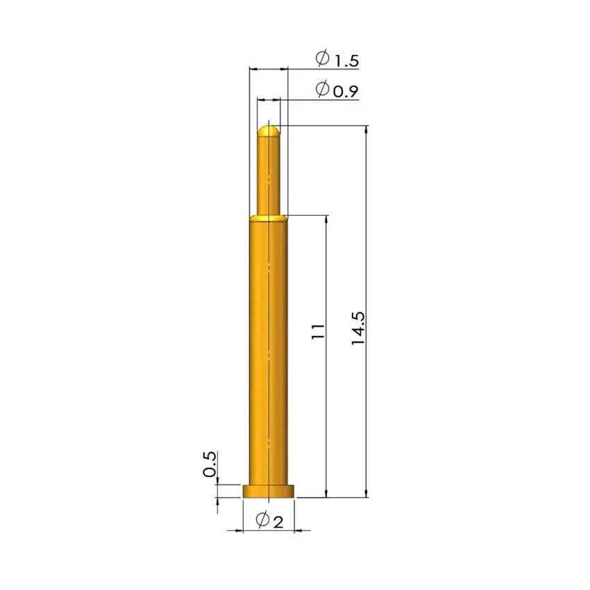 5Pcs Battery Spring Loaded Pogo Pin Connector SMD Needle PCB Height 2 3 4 5 6 7 8 9 10 11 12 13 14 16 17 18 22 MM Test Probe