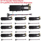 All-Metal TT Encoder Motor, 12PPR Hall Encoder, High Torque 1:90 Gearbox, Metal Shaft DC Geared Motor, DC 3-12V Gearbox Motor