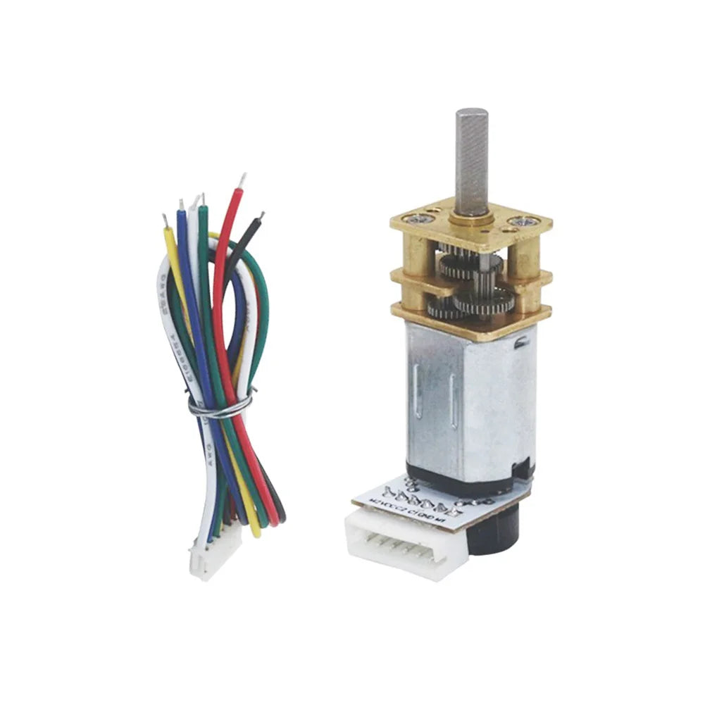 For GA12 For N20 Encoder DC 6V Metal Gear DC Motor Gearwheel High Torque 150RPM 300RPM 500RPM 750RPM 1500RPM 3000RPM Hall Sensor