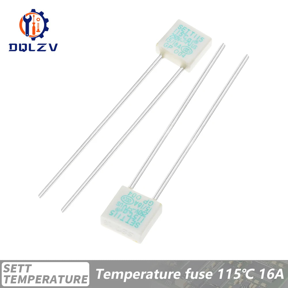 SELTE 115C 136C 250V 10A 15A 16A Square Temperature Fuses Thermal Fuses ThermostatThermal Protector