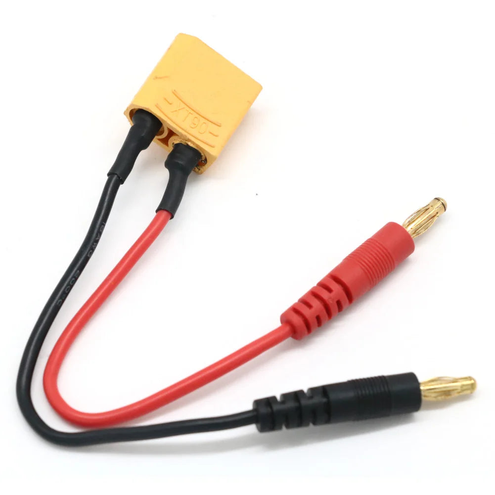 20CM XT30 XT60 XT90 T Plug Charge Lead to 4.0mm Banana Plugs Charge Cable Silicone Wire 16AWG For Lipo Battery