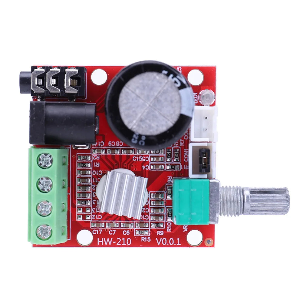 PAM8610 Mini Hi-Fi Audio Stereo Amplifier Board D Class 2x10W Audio Receiver Amplifier Board Module Part 3.5MM Input Jack