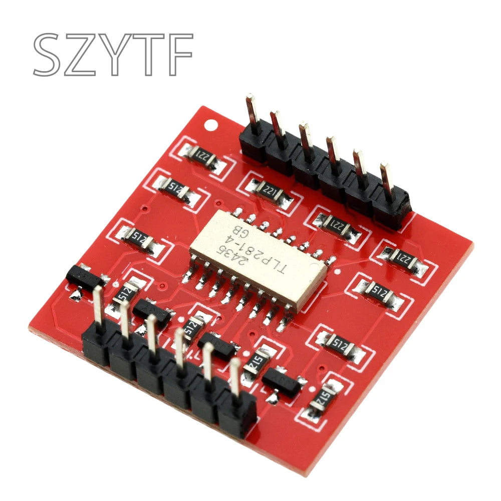 1-10PCS TLP281 4-Channel Opto-isolator IC Module For Arduino Expansion Board High And Low Level Optocoupler Isolation 4 Channel