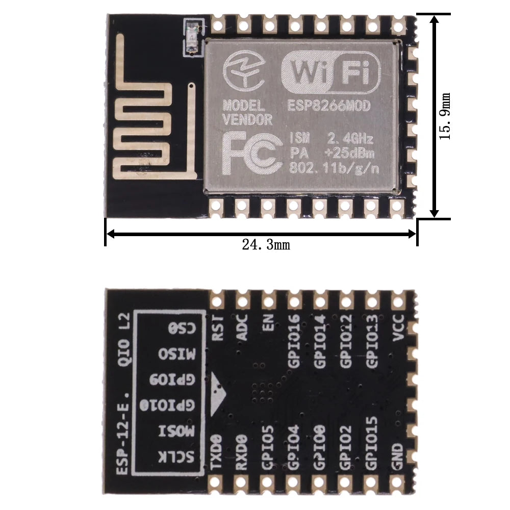 ESP8266 ESP-12F Serial WIFI Module ESP-01 ESP-07 ESP-12S ESP-12E ESP-01S Serial WIFI Wireless Module ESP32 Wireless Transceiver