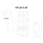 (10 pcs) KF128 5.0mm 5.08mm Straight Plug 300V 10A 5.0 / 5.08 Pitch Screw Type PCB Terminal Block Splicable 2-3Pin JM128