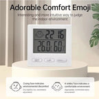 LCD Digital Clock Thermometer Hygrometer Sensor Gauge Weather Station Digital Home Indoor Temperature Humidity Meter Desk Clock