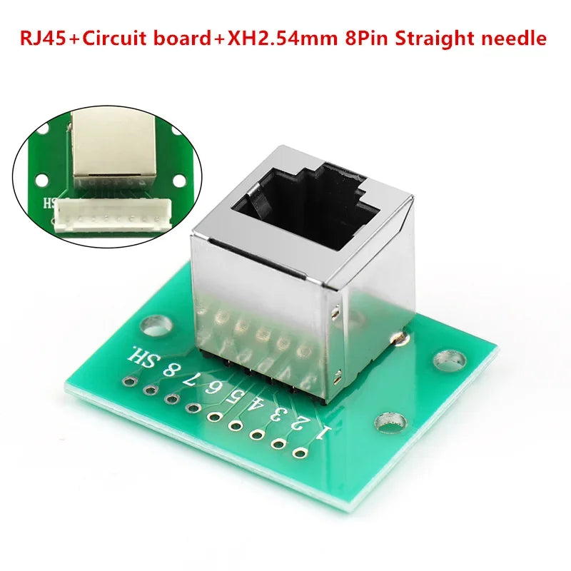 RJ45 Adapter Board To XH2.54 Modular Ethernet Connector Adapter Network Interface + Breakout Board + Pin Header Switch to beta