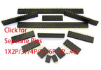 10pairs 1x40Pin Single Row Male Female 2.54mm PH3.5/5/5.7/8.5mm Brass Goldplated Reflow Rohs PCB Pin Header Jumper Socket Kit
