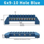 OMCH Terminal Bar 7x10 9x14mm Brass Ground Neutral Block High Conductivity Bridge Connector for Power Distribution Cabinet
