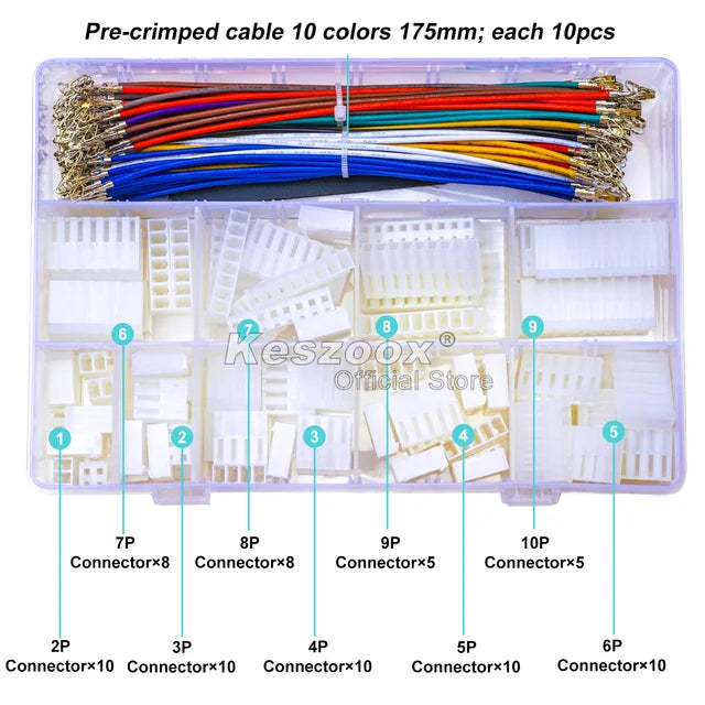 Molex 1.25/2.5/3.0/3.96/4.2mm Connectors  Male Female Connectors Housing with Pre-crimped Cable Molex Connector Kit