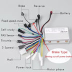 Electric Bicycle BLDC Motor Brushless Speed Controller 250W 350W 24V 36V 48V DC With Hall E-Brake Sensor Reverse 13A 6Mosfet