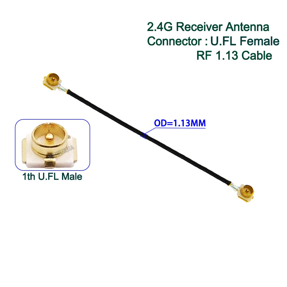 1Pcs RF1.13 Cable uFL/u.FL/MHF-1 Female to 1th Generation Male / Female For WIFI Antenna Pigtail Extension Cord RF Cable 5~60cm