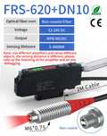 GTRIC Diffuse Reflective Fiber Optic Sensor Kit with Separate Amplifier High Precision12-24V DC NPN NO/NC Photoelectric Sensor