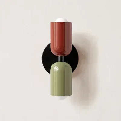 Colorful Bedside Wall Lamp Nordic Living Room Corridor Wall Light Children's Room Macaron Home Interior Decoration Lamp