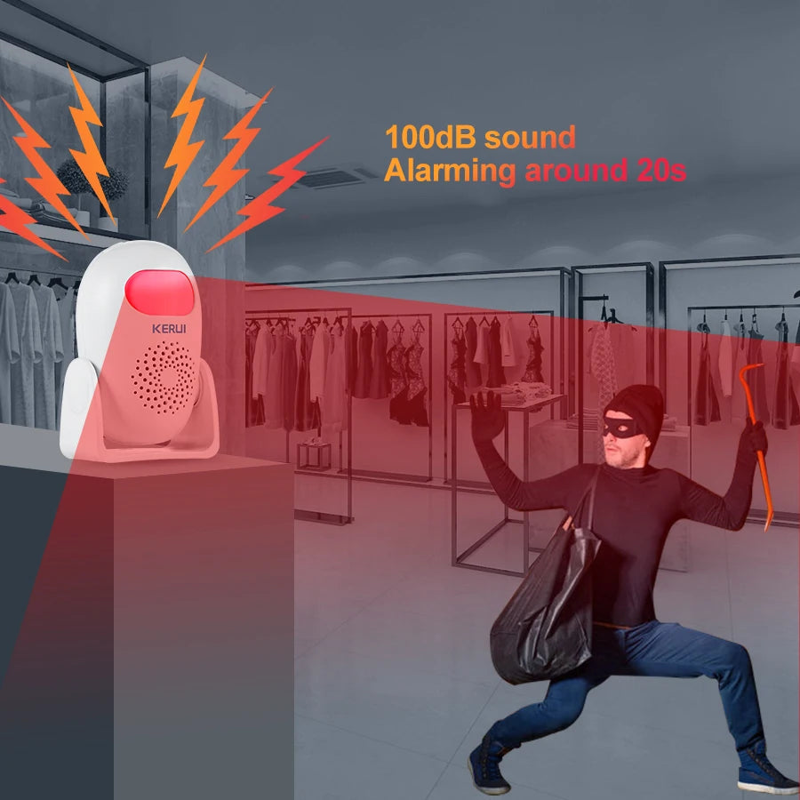 KERUI Motion Detector Alarm PIR Infrared Anti-Theft Burglar Welcome Chime Doorbell For Garage Shop Home Security Smart M120