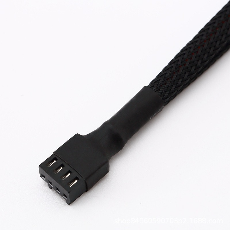 4 Pin Pwm Fan Cable 1 To 1/ 2/3/4 Ways Splitter Black Sleeved 27cm Extension Cable Connector PWM Extension Cables