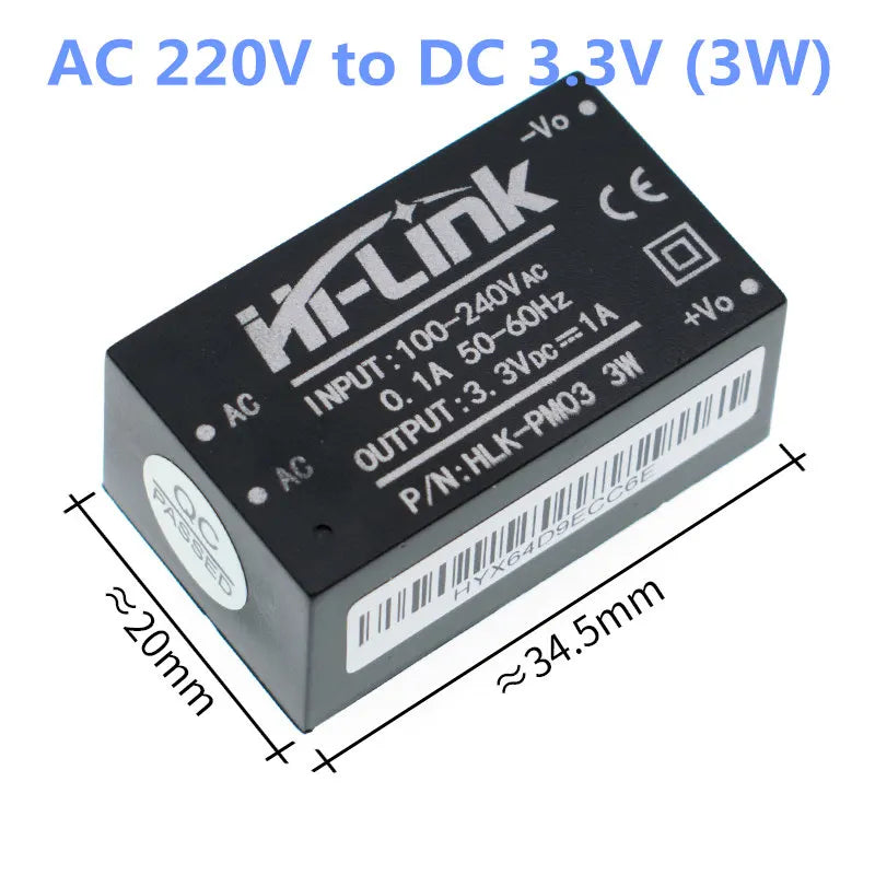 HLK-PM01 HLK-PM03 HLK-PM12 AC-DC 220V to 5V/3.3V/12V Mini Power Supply Module Intelligent Household Switch HLK-5M05