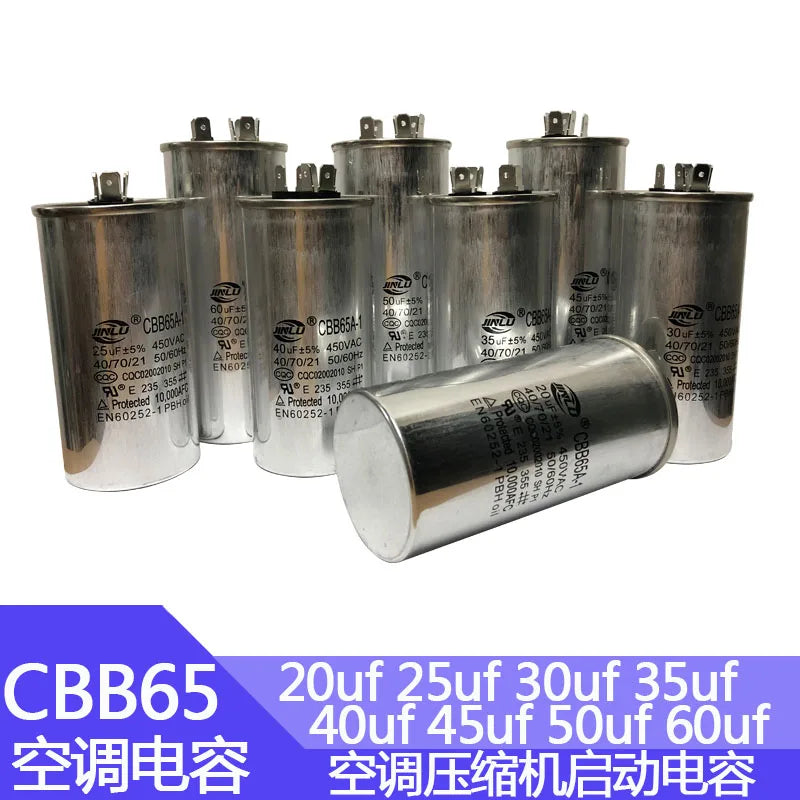 450v20uF Starting Capacitor for External Air Conditioner CBB65 20uf450v 450v 25uf 30uf 35uf 40uf 45uf 50uf 60uf AC 450v35uf