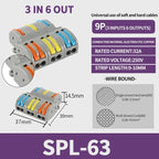 1 In Multiple Out Push-in Electrical Wire Connector Terminal Block Universal Fast Wiring Cable Connectors For Cable Connection