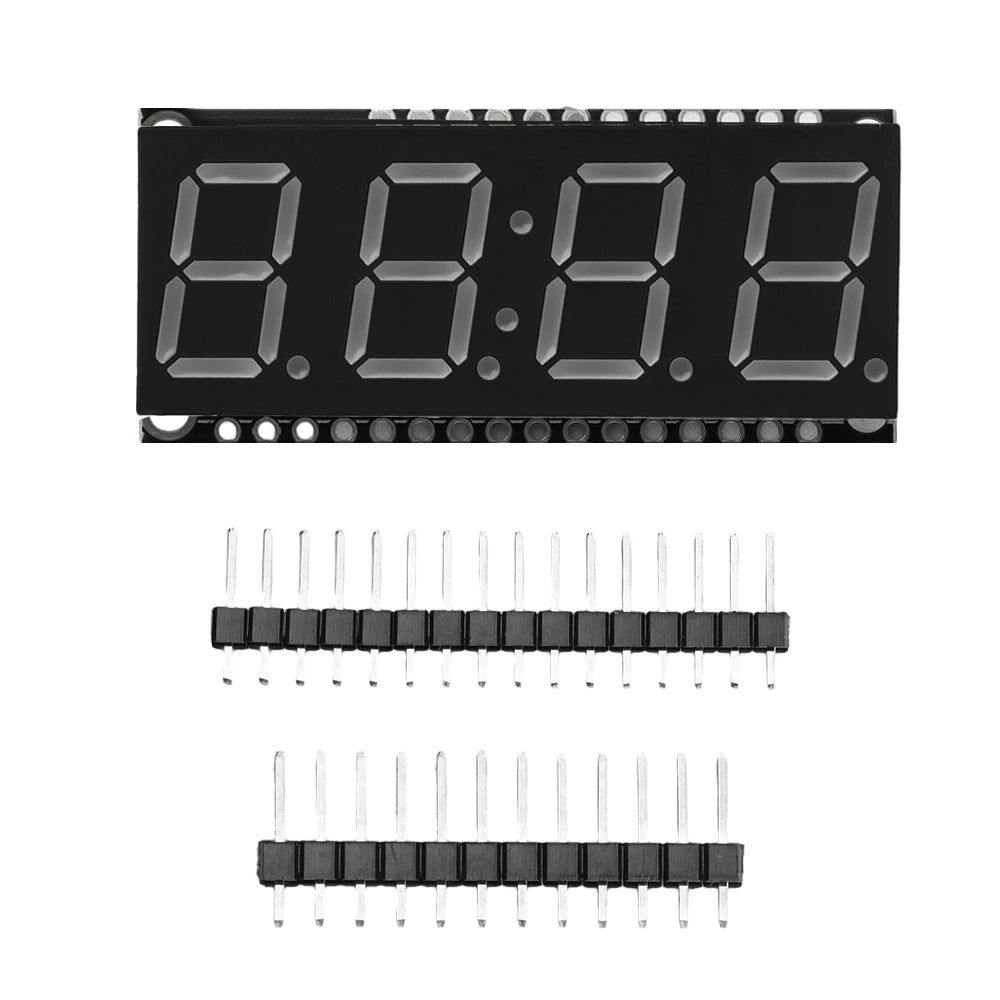 HT16K33 LED Display Module for Arduino 4 Digit 7 Segment 0.56 inch Time Clock Indicator Tube Module Red Blue Green Yellow White